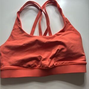 Lululemon Orange Sports Bra Crisscross Racerback